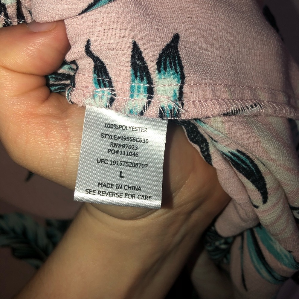 Miken Swim Pink Tropical Strappy Coverup - Picture 4 of 4